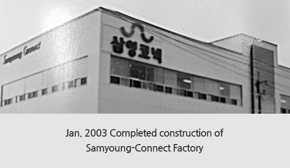Jan. 2003 Completed construction of Samyoung-Connect Factory